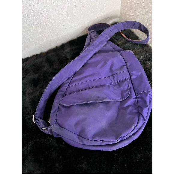 AMERIBAG Sling Bag Healthy Back Carry All Sling Bag Small Purple Soft Fabric - Picture 3 of 4